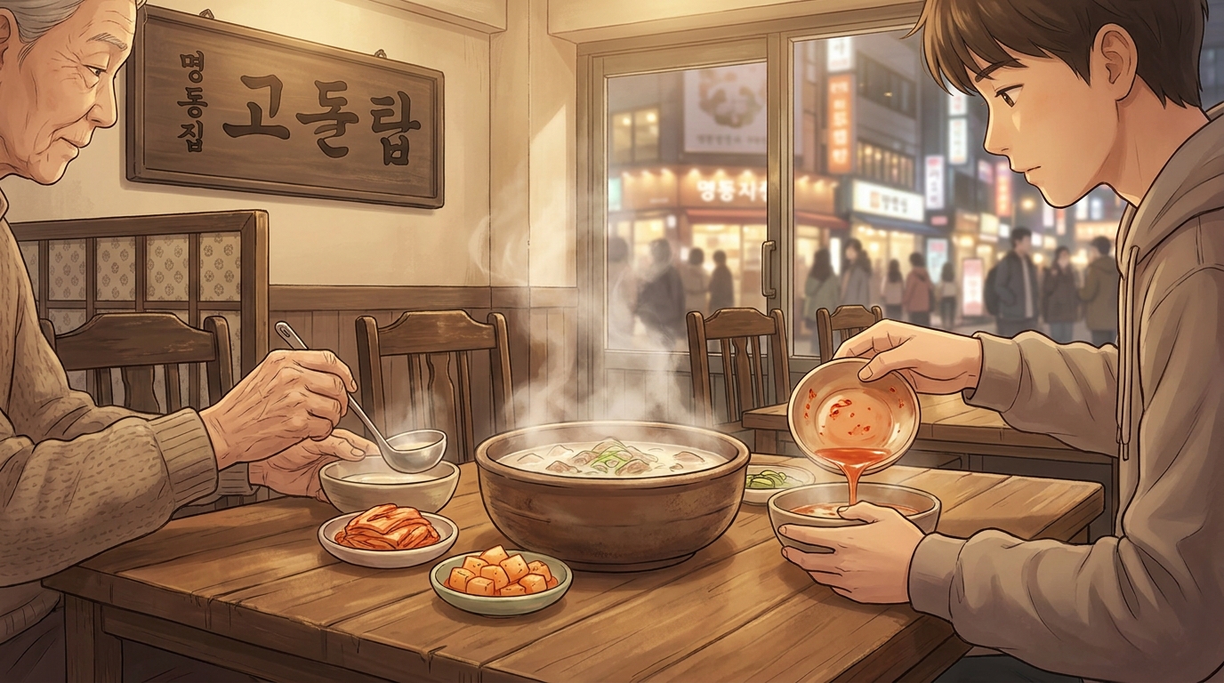 Hadongkwan in Myeongdong — A Bowl of Bone Soup Worth the Wait