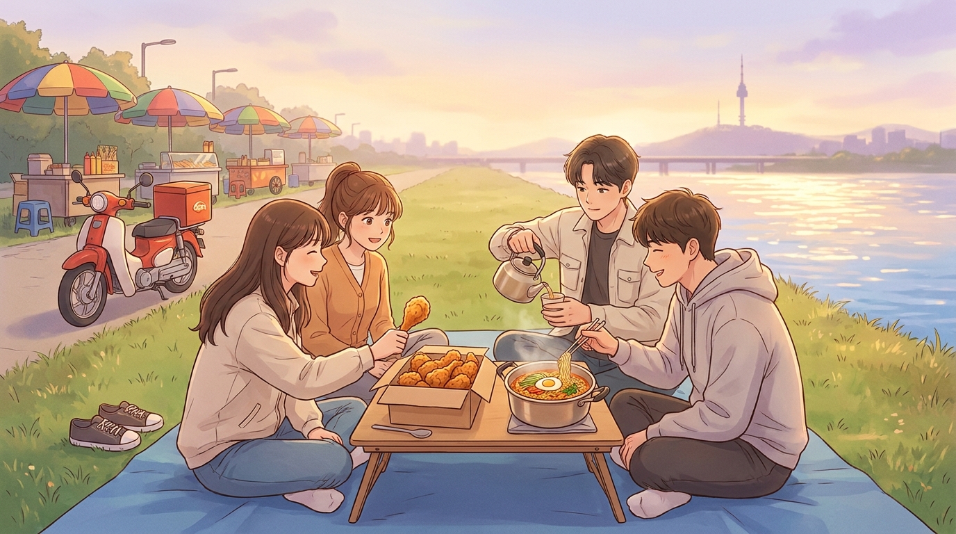 Yeouido Hangang Park Picnic Guide β How to Order Fried Chicken & Cook Ramen by the River