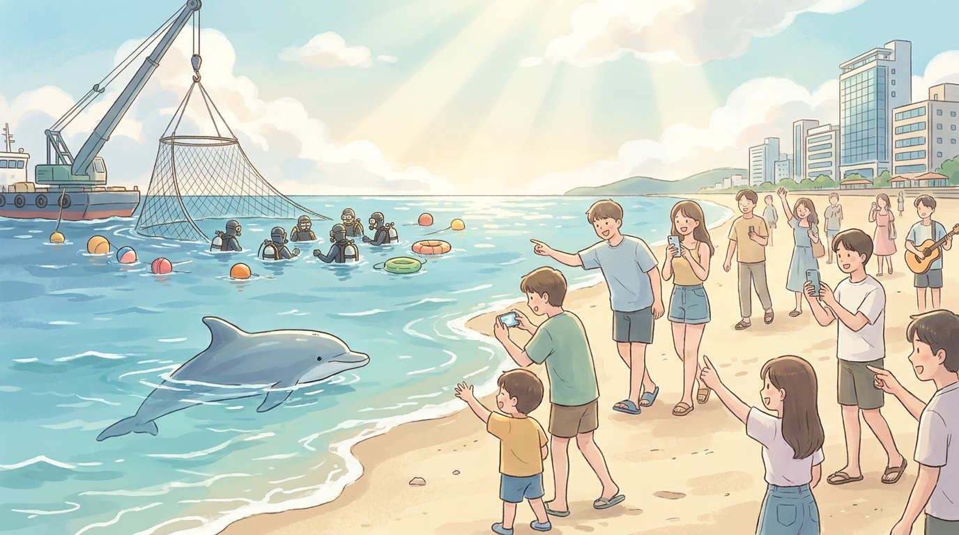 SBS ‘TV Animal Farm’ Rescues Solitary Dolphin ‘Anmugi’ Off Gangneung