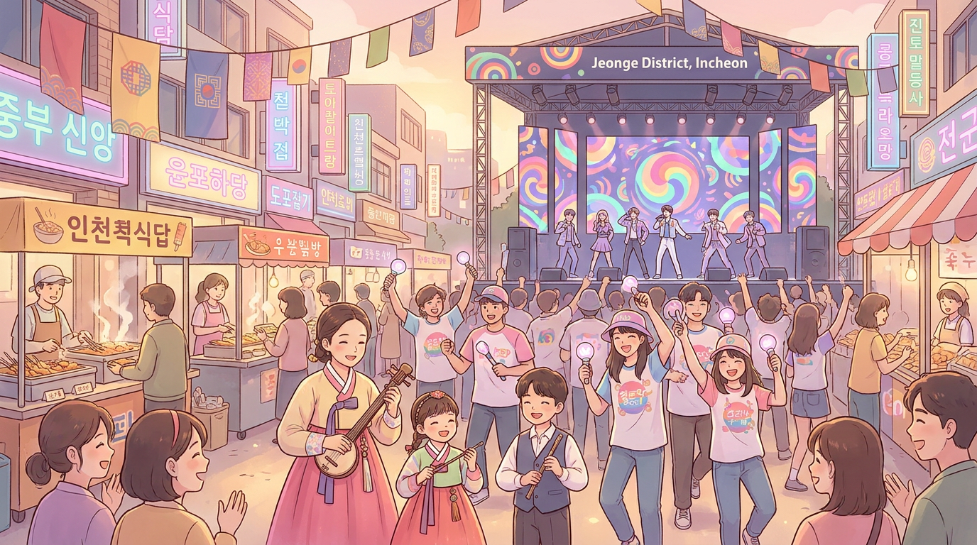 K-pop Star Performances Light Up Incheon's Jeongpo District in 'National Song Contest'