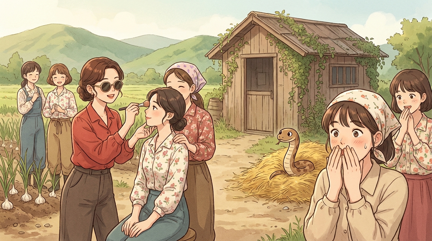 Snake Surprise! Kim Seon-yeong’s Scared Reaction in 'Unnie’s Farm 3'