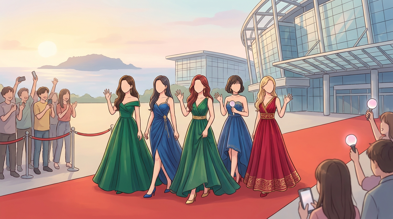 LE SSERAFIM Shines at K WORLD DREAM AWARDS Blue Carpet