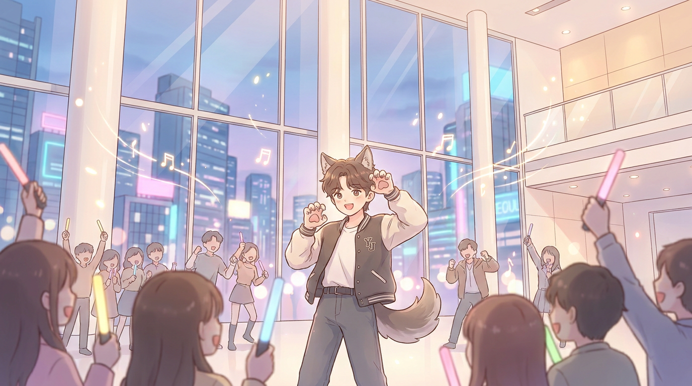 Eng Team's Cute Wolf Pose at Showcase