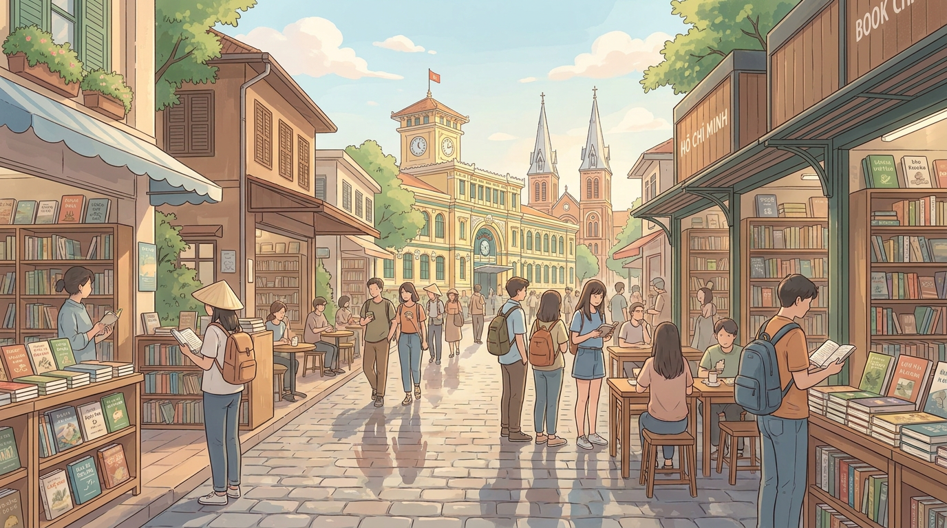 Hochiminh City's Nguyen Van Binh Street: A Reader's Paradise