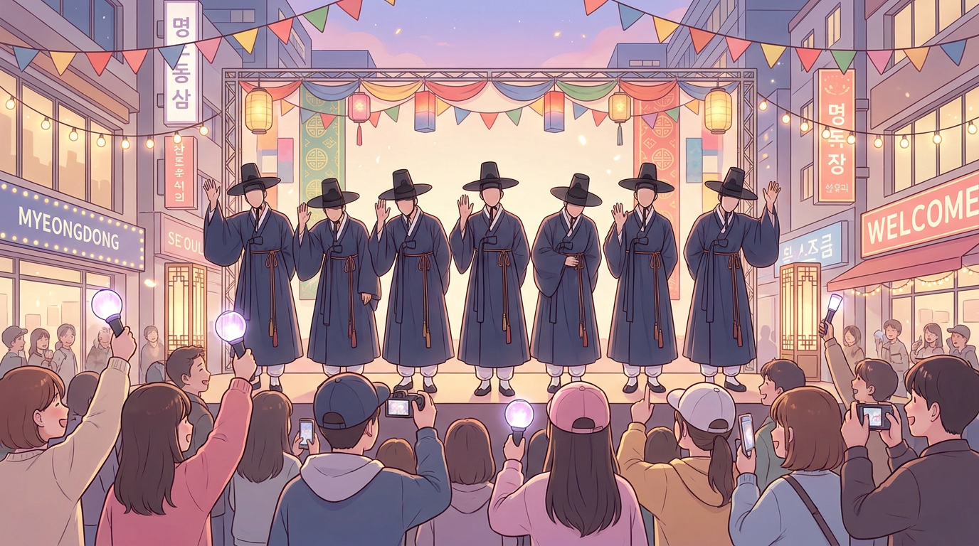 AEN Greets Fans in Hanbok for First Chuseok Since Debut