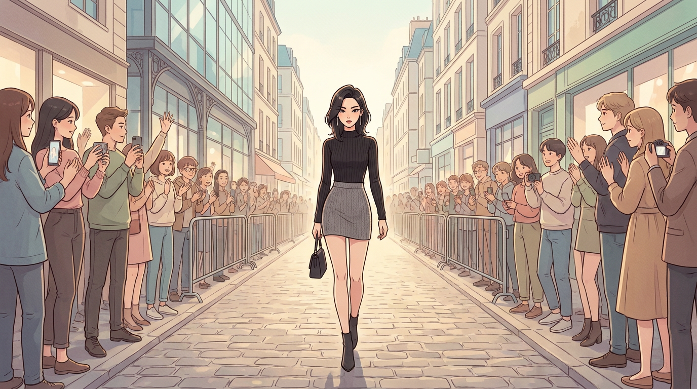 Ive's Jeongyeon Models Paris Runway Look: Sharp and Stylish
