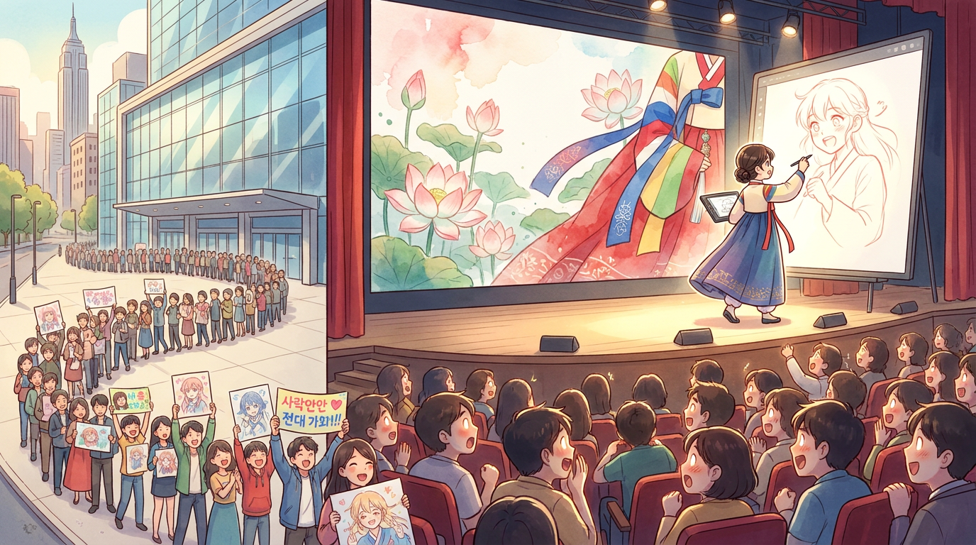 Korean Webtoon Artist's Fan Event Draws Long Lines in NYC