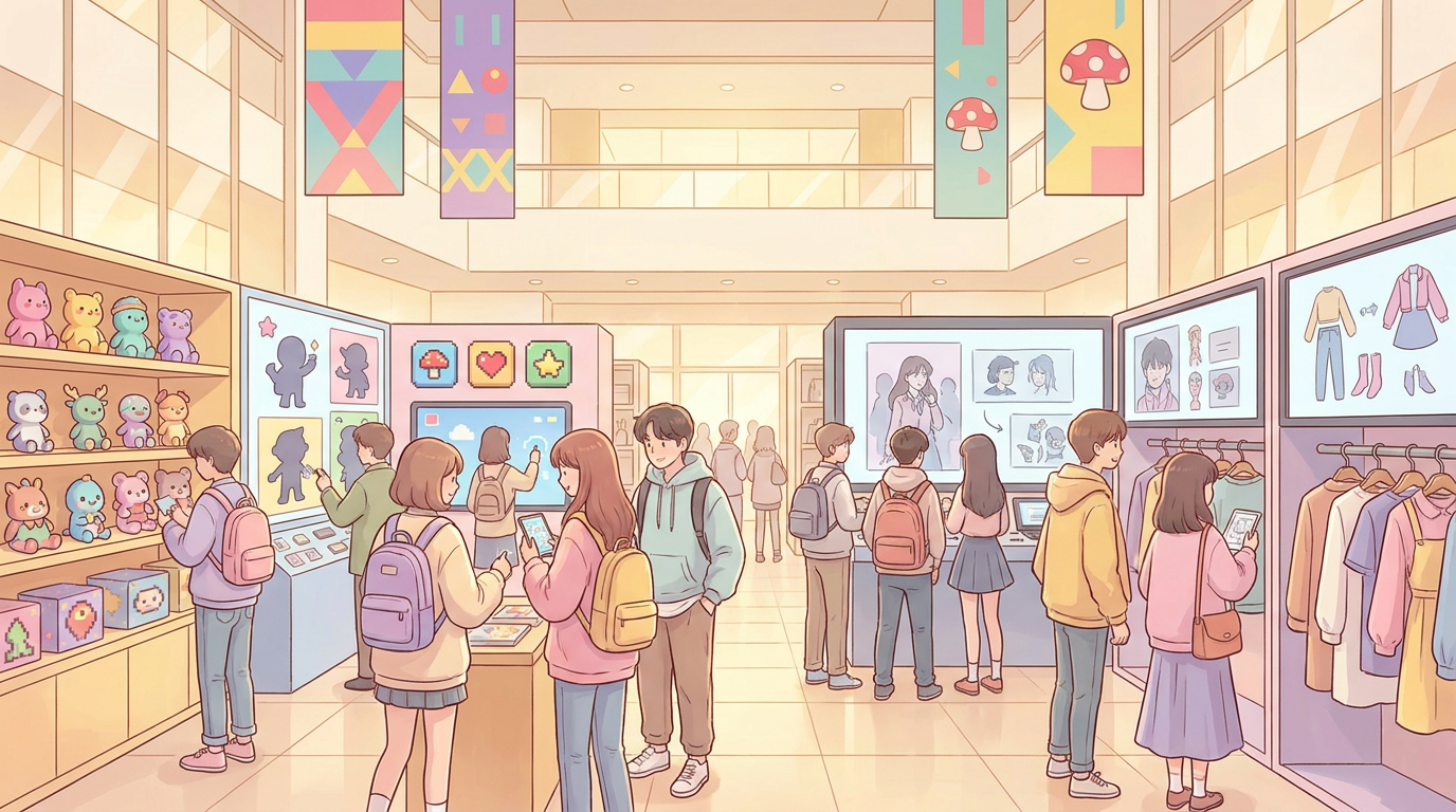 Mario Outlets Boost IP Content with Fashion, Figurines, and Webtoons