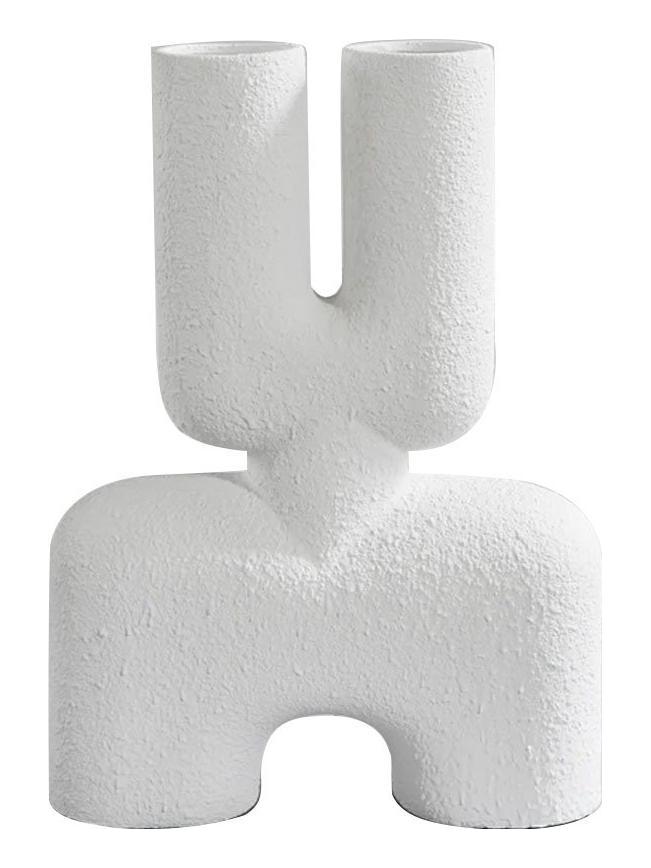 Cobra Double Bubble White Vase