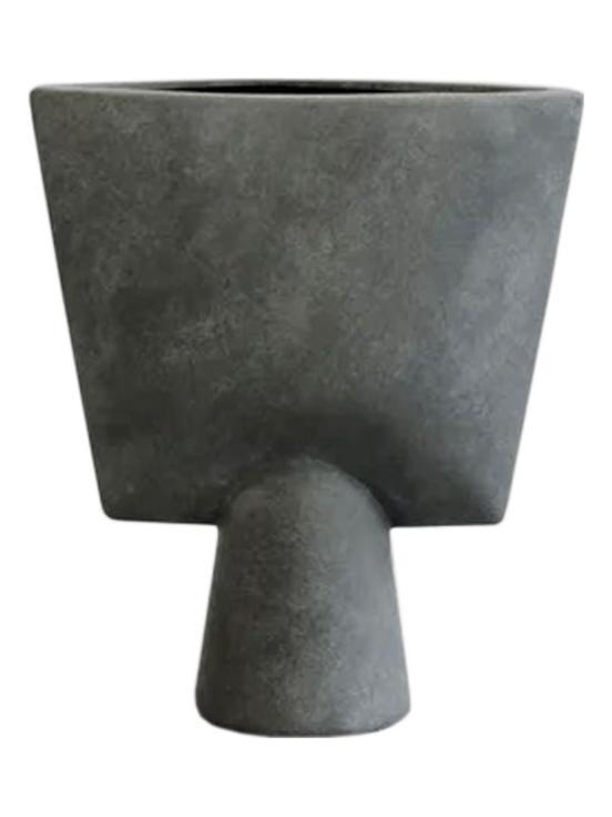 Sphere Vase Triangle - Mini, Dark Grey