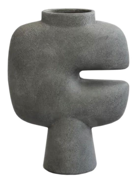 Tribal Vase, Medio - Dark Grey H30