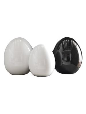 Ovo Object Decorative White - Black