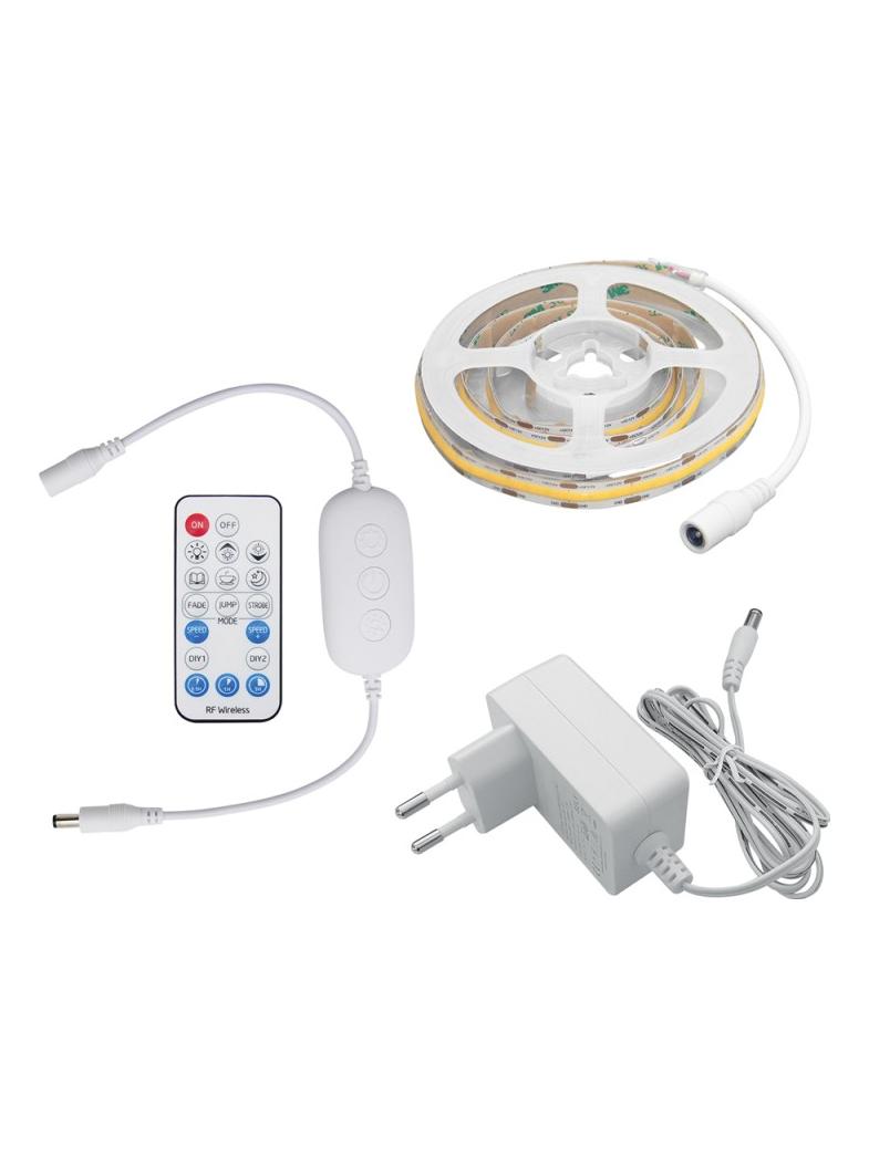 Kit Strip LED COB 1M 12W 12V Dimmable IP65 with Remote Control