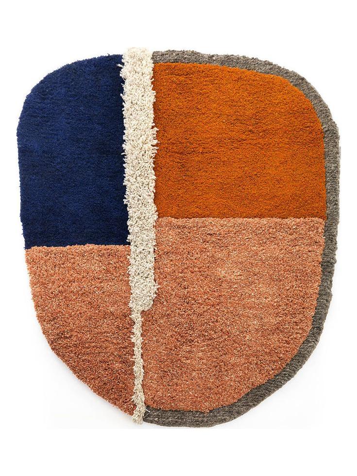 Nudo Large Rug - Blue/Orange/Ochre