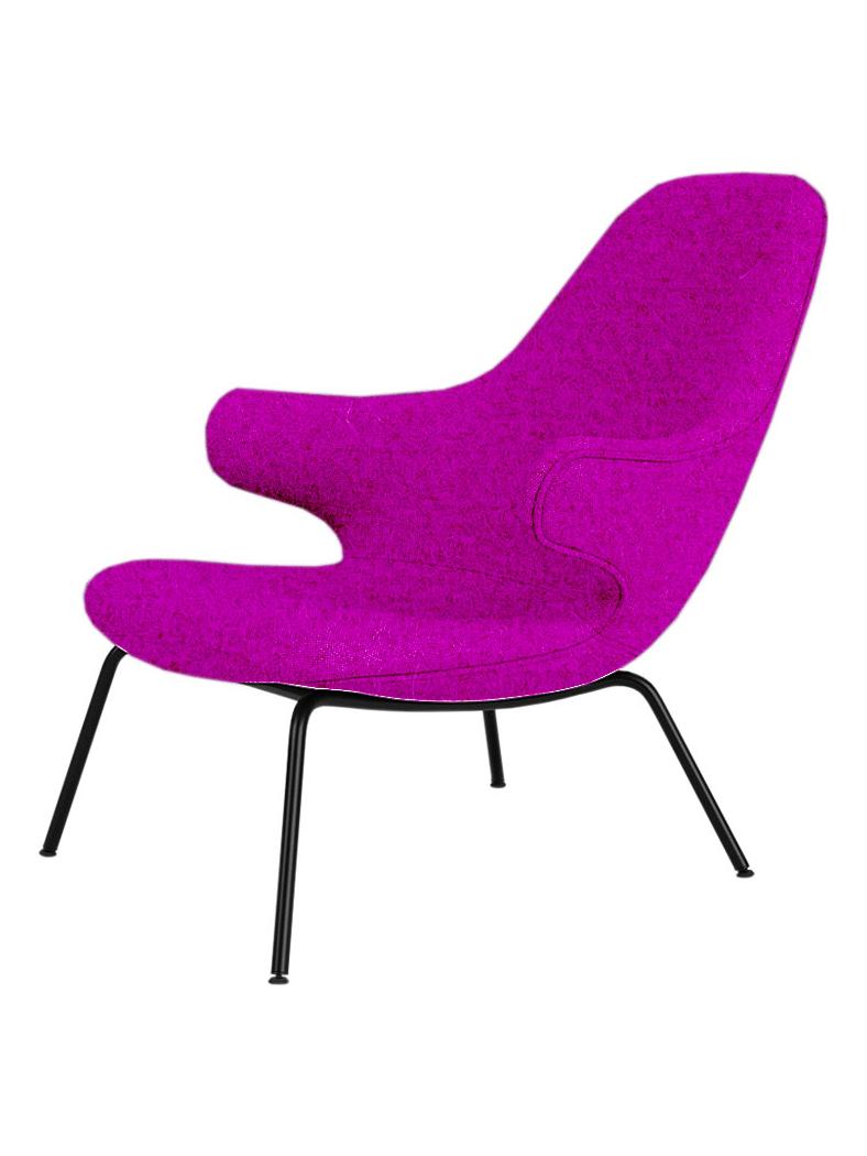 Catch Lounge Chair JH14 - Divina 3 0666 / Warm Black Powder Coated