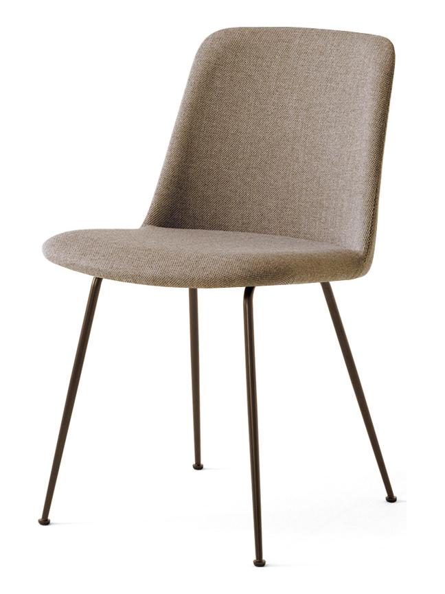 Rely HW8 Upholstered Chair - Bronzed Base / Re-Wool 0218