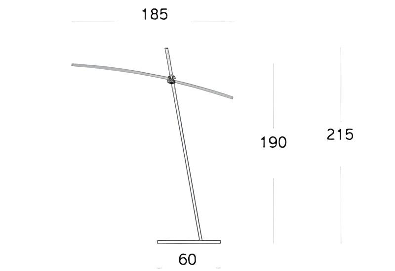 Archetto Shaped Floor Lamp Cantilevered