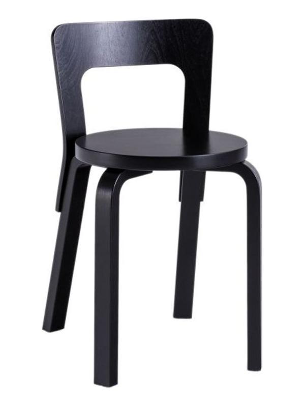 65 Chair - Black/Black Linoleum