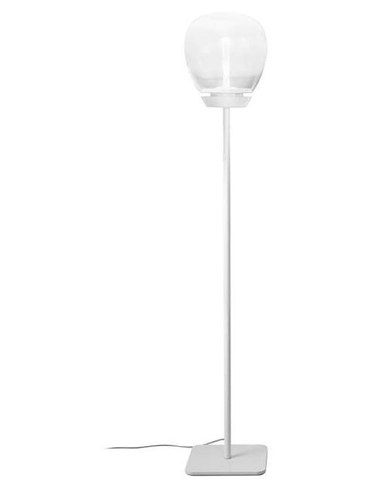 Empatia Floor Lamp Led in White Blown Glass