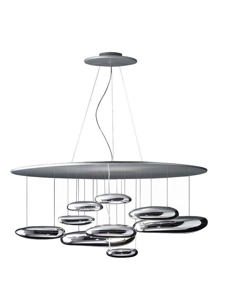 Mercury Chrome dimmable LED suspension lamp