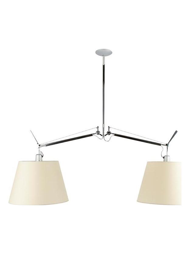 Tolomeo Basculante Suspension Two Arms Parchment Diffusers D420