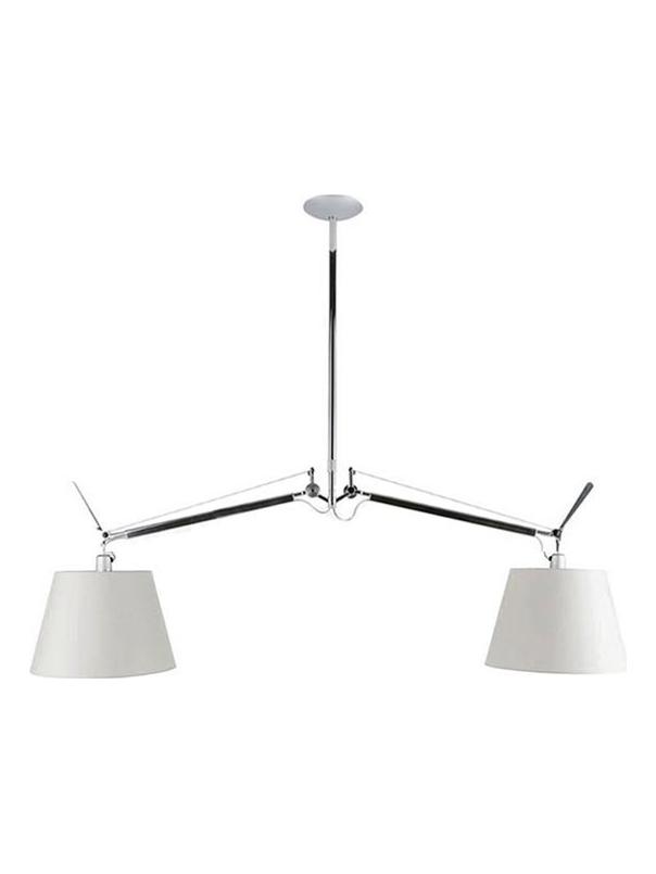 Tolomeo Basculante Suspension Two Arms Satin Diffusers D240