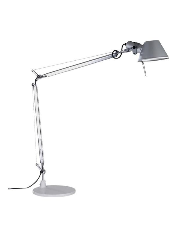 Tolomeo E27 aluminium-white table lamp