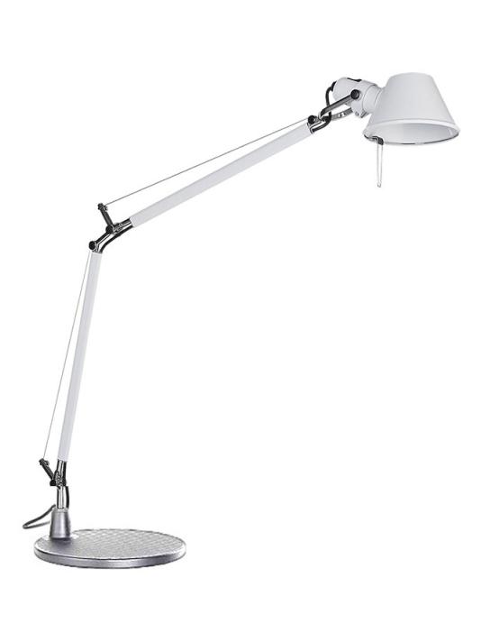 Tolomeo E27 white-aluminium table lamp