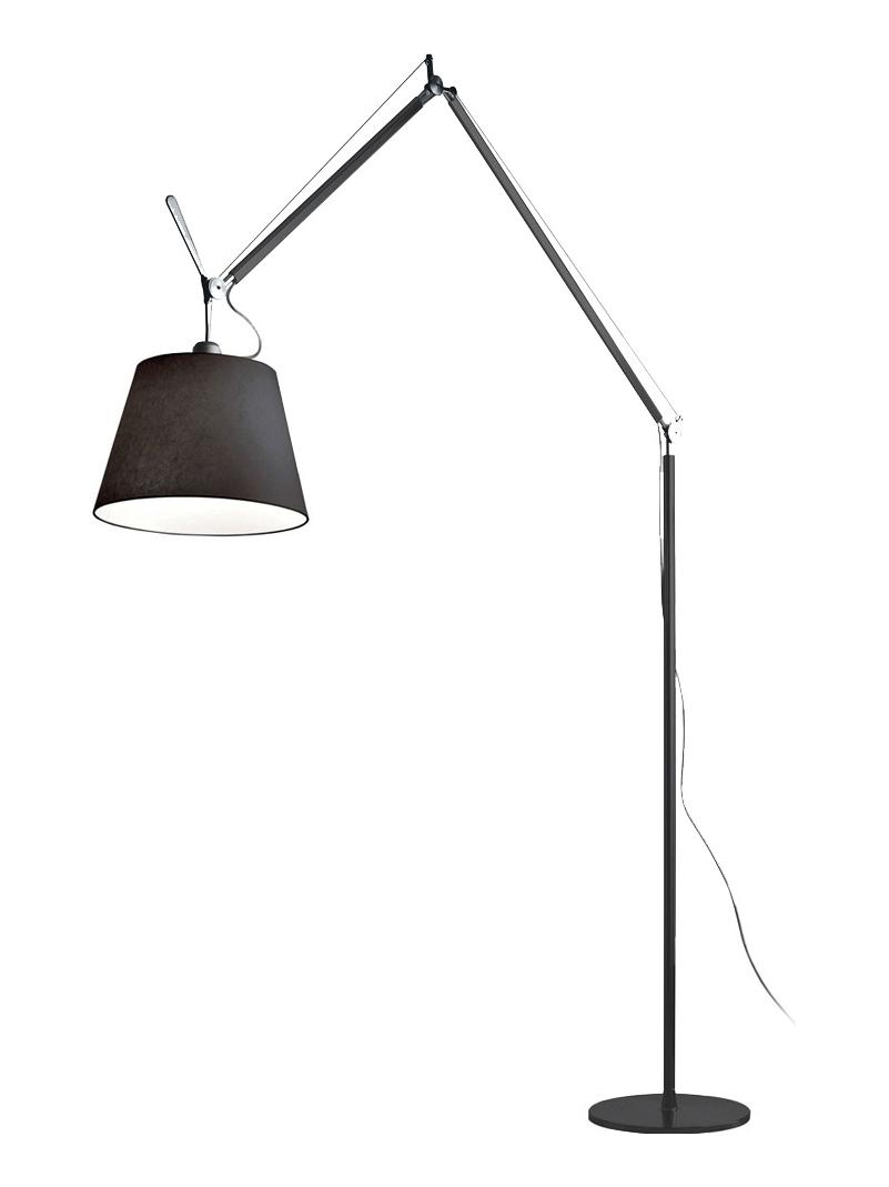 Tolomeo Mega Floor Lamp Black Fabric LED