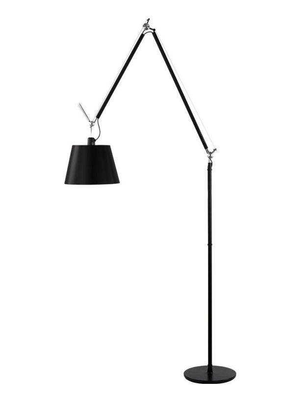 Tolomeo Mega Floor Lamp E27 ON/OFF in Black Fabric 320