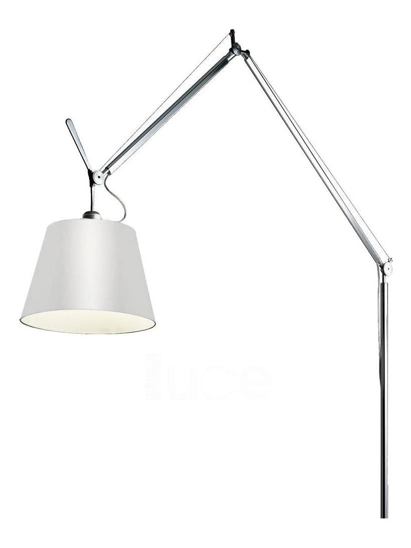 Tolomeo Mega Floor Lamp Satin with Dimmer