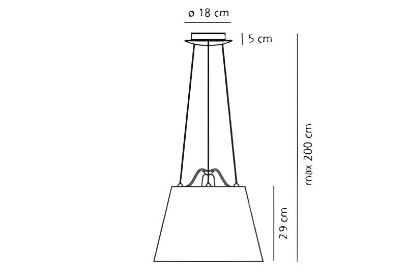 Tolomeo Mega Suspension Lamp Parchment Paper