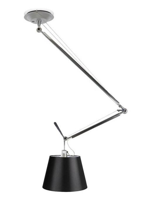 Tolomeo Off Center Suspension Lamp Black Diffuser D320