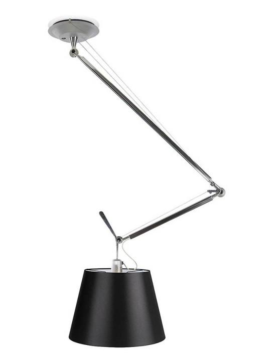 Tolomeo Off Center Suspension Lamp Black Diffuser D420