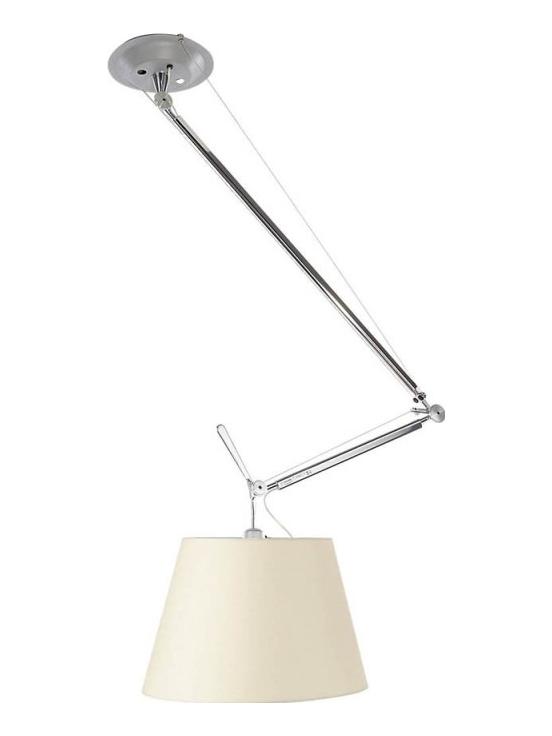 Tolomeo Off Center Suspension Lamp Parchment Diffuser D360