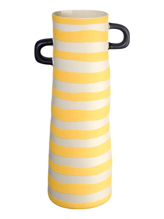 Rayu Vase - Yellow Striped