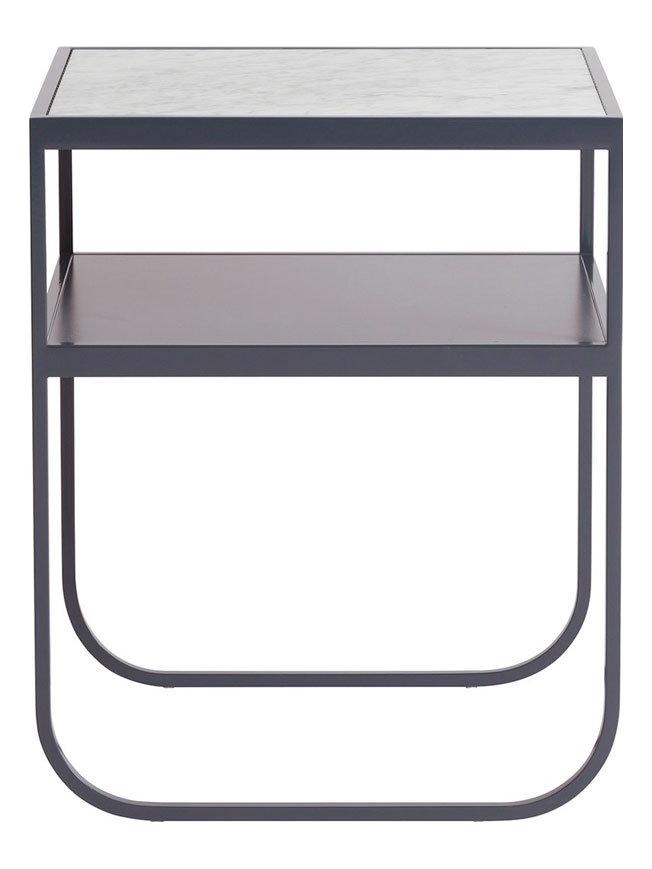 Nati Tati Nightstand - Carrara Marble / Storm Grey