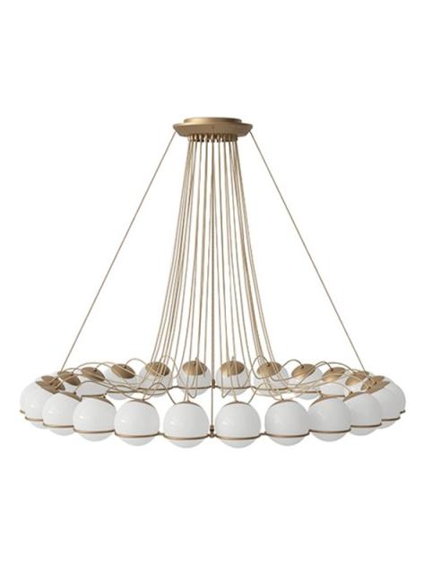 Model 2109/14 Suspension Lamp with Blown Glass Spheres