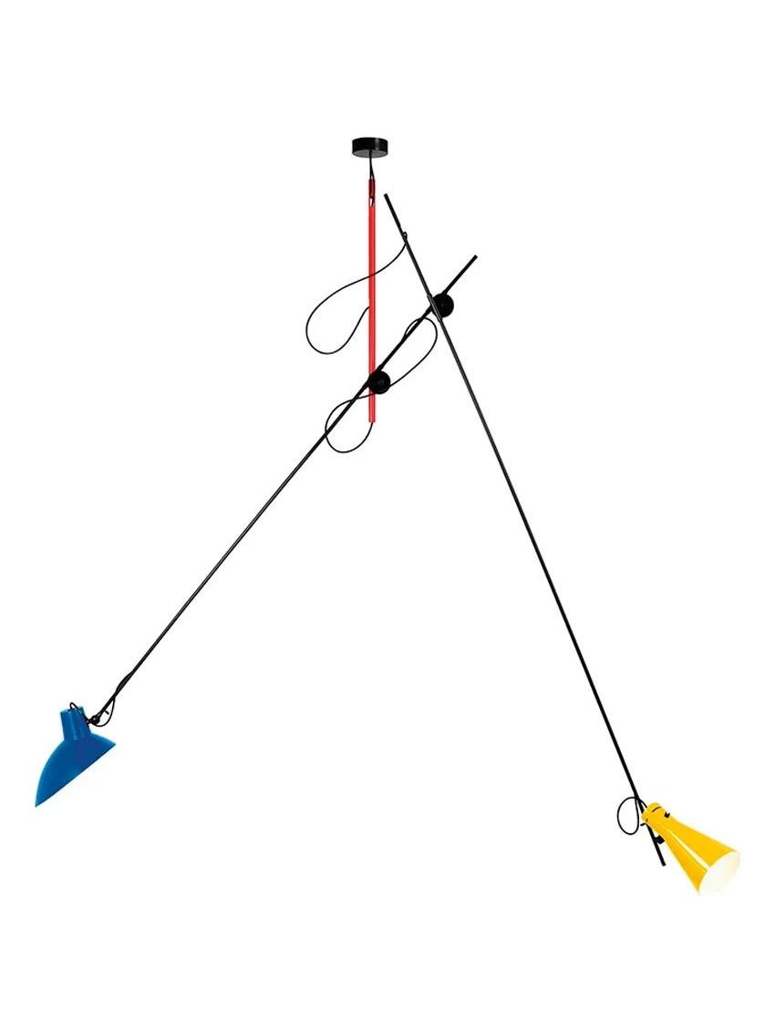 VV Cinquanta Suspension Lamp - Mondrian - Blu/Yellow