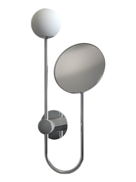 Orb wall lamp with round mirror