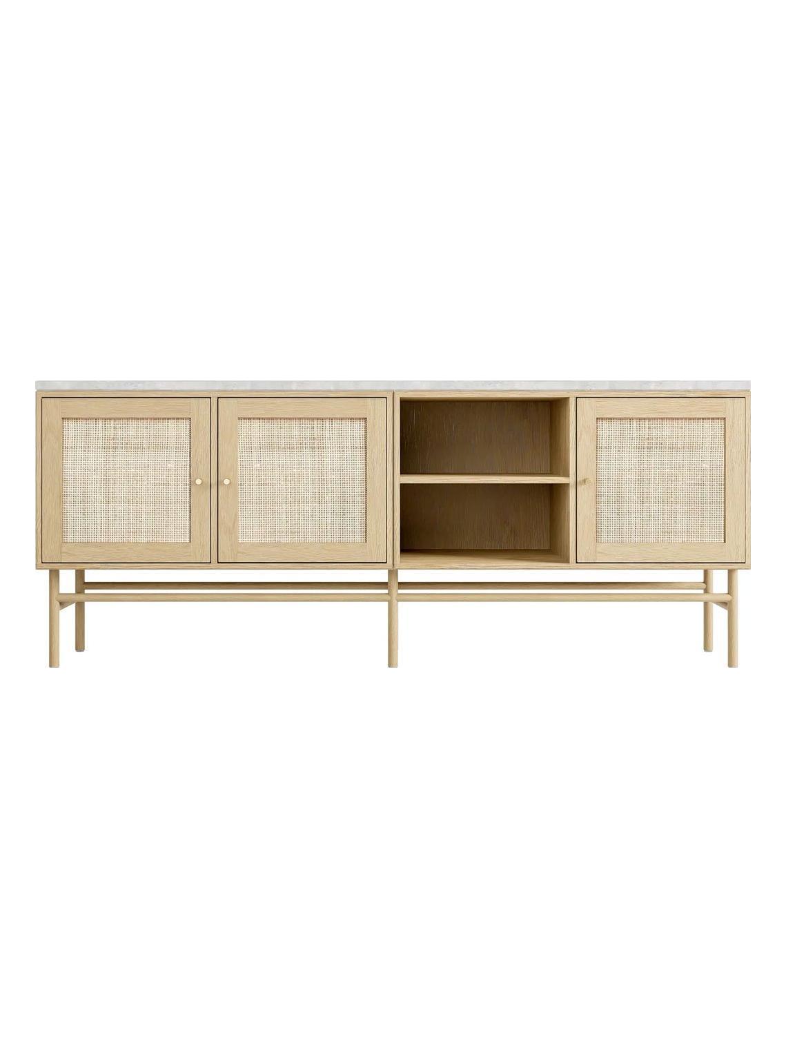 Bookcase_Model - Low Console/Matt Lacquer Oak