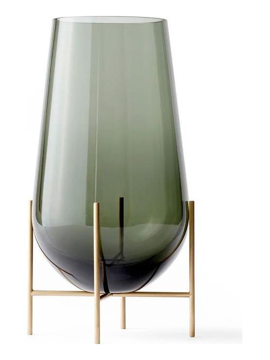 Échasse Vase Smoked/Brushed Brass