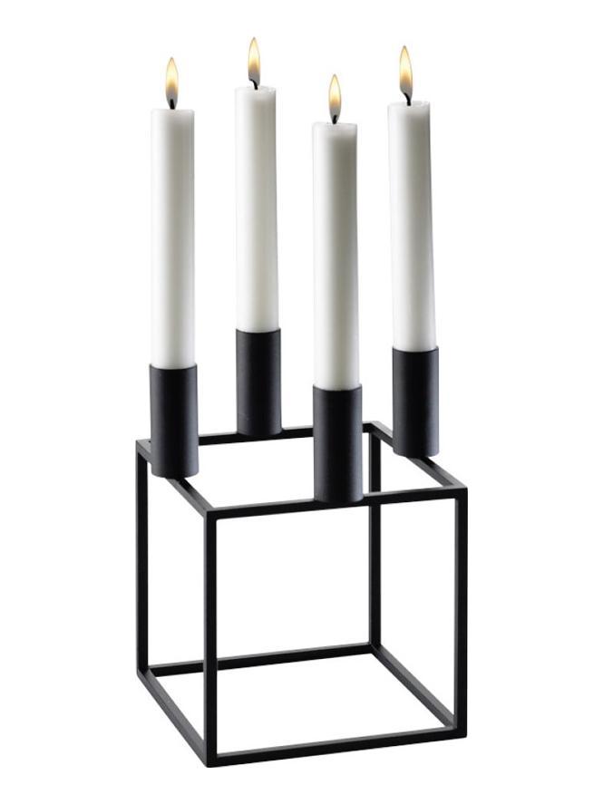 Kubus 4 Candleholder Black