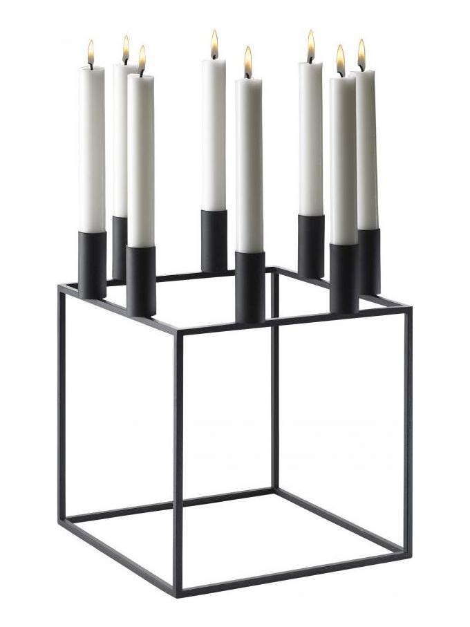 Kubus 8 Candleholder Black