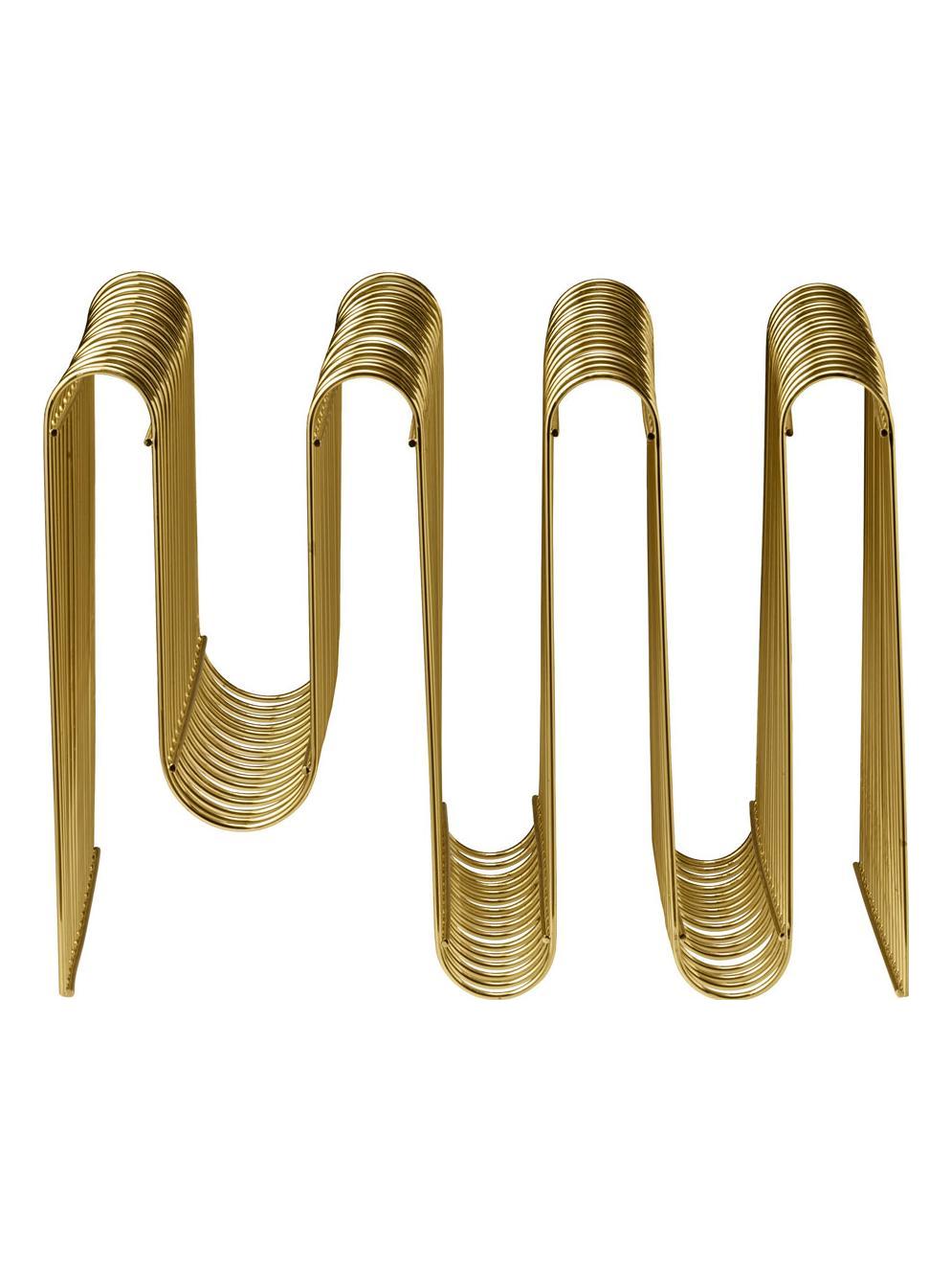 Curva Magazine Rack - Gold