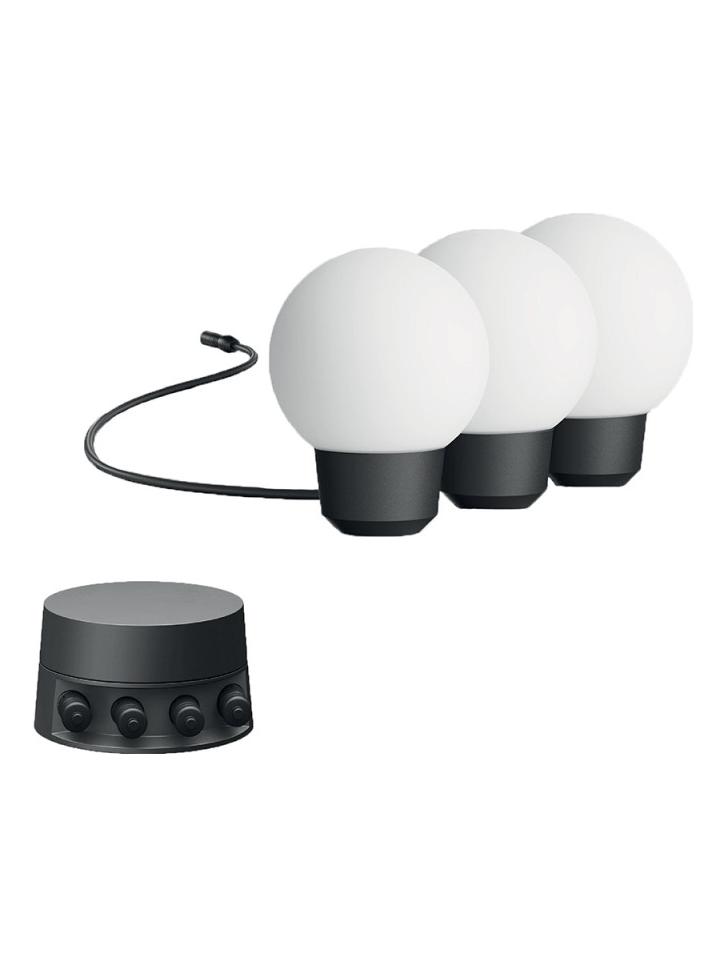 Plug&Play Globes x3 with Stake Spherical LED Garden Lamps IP65