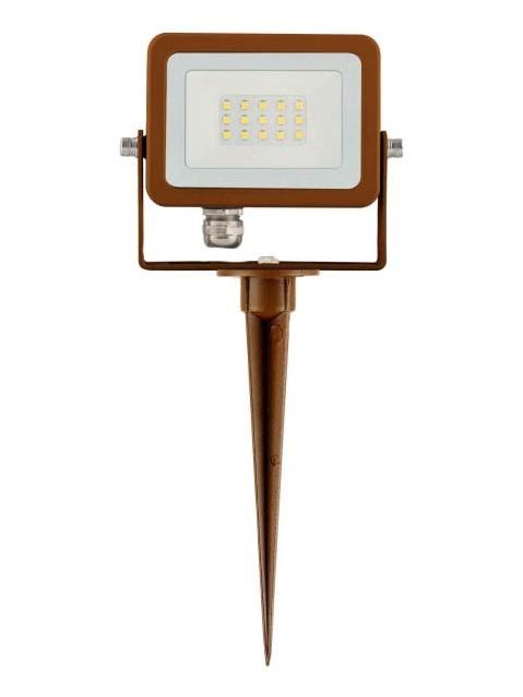 Sky led corten outdoor spotlight with spike