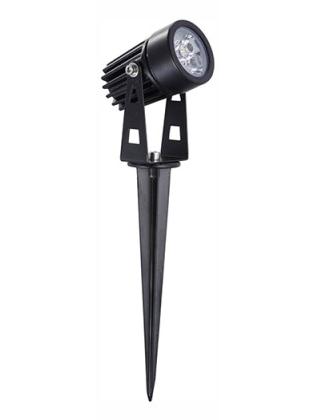 Zas round mini led outdoor spotlight with spike