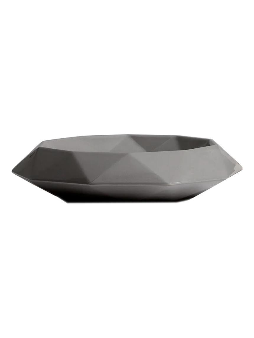 Cut Centrepiece Ø 40 cm - Glossy Warm Grey