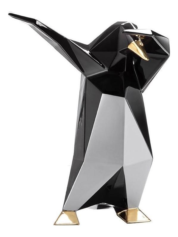 Dab Penguin Glossy Black and White / Glossy Gold